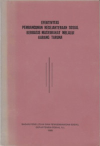 Efektivitas Pembangunan Kesejahteraan Sosial Berbasis Masyarakat melalui Karang Taruna