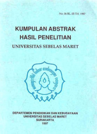 Kumpulan Abstrak Hasil Penelitian Universitas Sebelas Maret