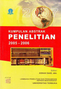 Kumpulan Abstrak Penelitian 2005 - 2006 Jilid 10