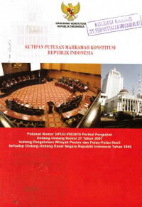 Kutipan Putusan Mahkamah Konstitusi Republik Indonesia Putusan Nomor 3/PUU-VIII/2010 Perihal Pengujian Undang- Undang Nomor 27 Tahun 2007 Tentang Pengelolaan Wilayah Pesisir Dan Pulau- Pulau Kecil Terhadap Undang- Undang Dasar Negara Republik Indonesia Tahun 1945