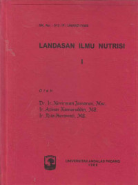 Landasan Ilmu Nutrisi I