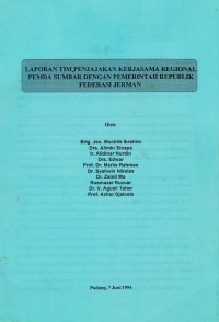 Laporan Tim Perpajakan Kerjasama Regional Pemda Sumbar Dengan Pemerintah Republik Federasi Jerman