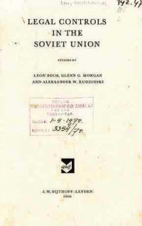 Legal Controls in The Soviet Union