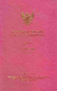 Lembaran Negara Republik Indonesia Tahun Buku II TAhun 2008 No. 74- 82