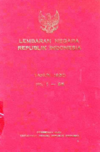 Lembaran Negara Republik Indonesia Tahun 1952 No. 1-90