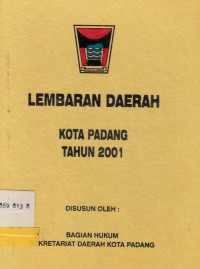 Lembaran Daerah Kota Padang Tahun 2001