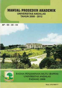 Manual Prosedur Akademik Universitas Andalas Tahun 2008-2012