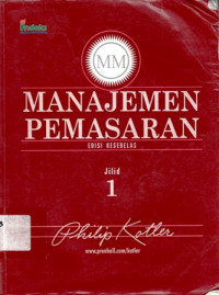 Manajemen Pemasaran Jilid 1