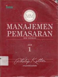 Manajemen Pemasaran Jilid 1