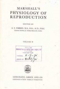 Marshall's Physiology of Reproduction Volume II