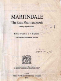 Martindale The Extra Pharmacopoeia