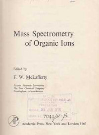 Mass Spectrometry Of  Organic Inos