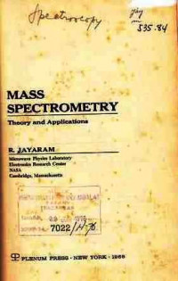 Mass Spectrometry  Theory And Applications