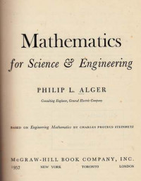 Mathematics For Science and Engineering