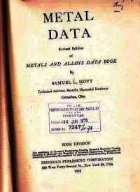 Metal Data Metals and Alloys data Book