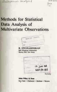 Methods For Statistical Data Analysis Of Multivariate Observations