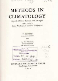 Methods in Climatology Including Some Methods in General Geophysics