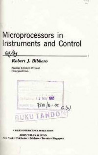 Microprocessors In Instruments And Control