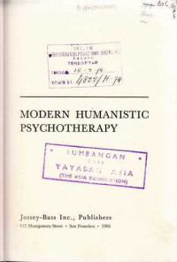 Modern Humanistic Psychotherapy