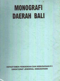 Monografi Daerah Bali