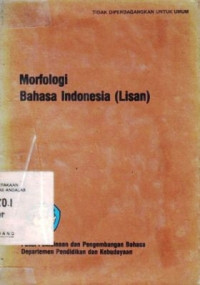 Morfologi Bahasa Indonesia(Lisan)