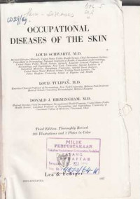 Occupational Diseases of the Skin