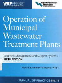 Operation Of Municipal Waste Water Treatment Plans