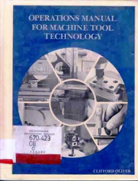 Operations Manual For Machine Tool Technology