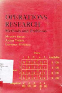 Operations Research : Methods And Problems