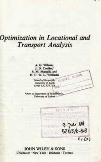 Optimization In Locational And Transport Analysis