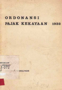 Ordonansi Pajak Kekayaan 1932