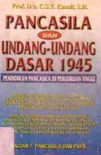 Pancasila Dan Undang-Undang Dasar 1945 : Pendidikan Pancasila Di Perguruan Tinggi