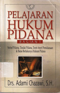 Pelajaran Hukum Pidana (Jilid 1)