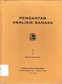 Pengantar Analilis Bahasa