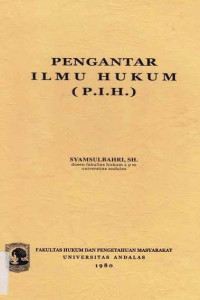 Pengantar Ilmu Hukum (Pih)