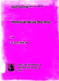 Pengantar Ilmu Pemuliaan Ternak Unggas