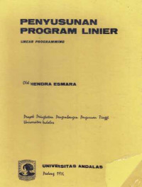 Penyusunan Program Linier=Linear Programing