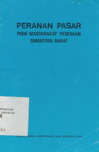 Peranan Pasar Pada Masyarakat Pedesaan Sumbar