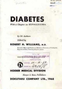 DIABETES  With A Chapter On Hypoglycemia