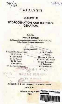 Catalysis Hydrogenation and Dehydrogenation