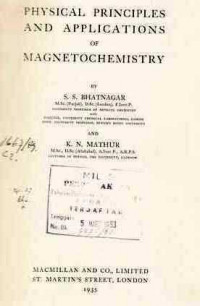 Physical Principles And Applications Of Magnetochemistry