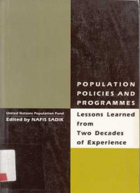 POPULATION Policies and programmes  Lessons learned from two decades of experience