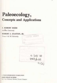 Paleoecology, Concepts And Applications