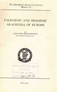 Paleozoic and Mesozoic Arachnida of Europe