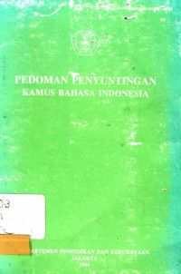 Pedoman Penyunting Kamus Bahasa Indonesia