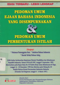 Pedoman Umum Ejaan Bahasa Indonesia Dan Pedoman Umum Pembentukan Istilah