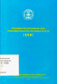 Pedoman Pelaksanaan dan Pengembangan Kuliah Kerja Nyata (KKN) S