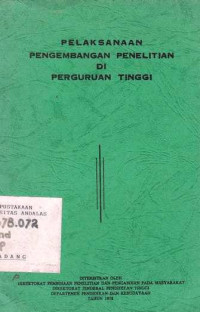 Pelaksanaan Pengembangan Penelitian di Perguruan Tinggi