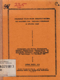 Pelaksanaan Undang-Undang Perkawinan Nasional Dan Masalahnya Pada Masyarakat Minangkabau Di Sumatera Barat