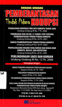 Undang Undang Pemberantasan Tindak Pidana Korupsi